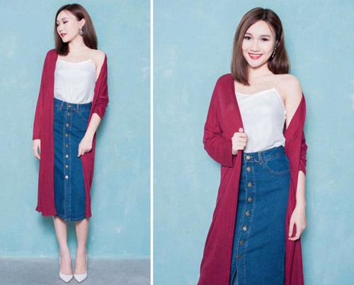 Những mẫu áo cardigan dáng dài thượt hứa hẹn được nhiều cô gái ưa chuộng vì lạ mắt và cá tính